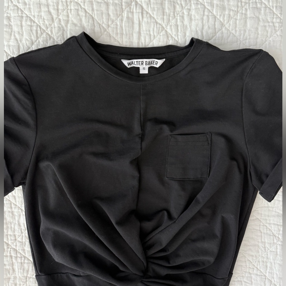 Walter Baker Black Short Sleeve Twist Tee - Picture 13 of 14